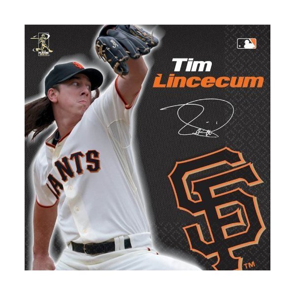 luncheon napkins tim lincecum (sf)