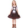 Kids Girls Oktoberfest Costume Halloween Beer Maid Costumes Traditional Bavarian German Dirndl Dress Carnival Costumes for Kids Little Girl Dirndl Dress Kids German Dirndl Dress Girls Oktoberfest
