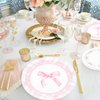LANGASQUE Bow Party Decorations Tableware, 48Pcs Coquette Birthday Decorations Pink Bow Paper Plates, Bow Theme Tableware Party Supplies for Girl Birthday Baby Shower Bachelorette Bridal