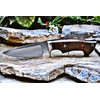 BIGCAT ROAR Handmade Damascus Tracker Knife - Full Tang Fixed Blade Hunting Knife with Sheath and Walnut Wood Handle - 10″ EDC Outdoor Knife - Black Jaguar