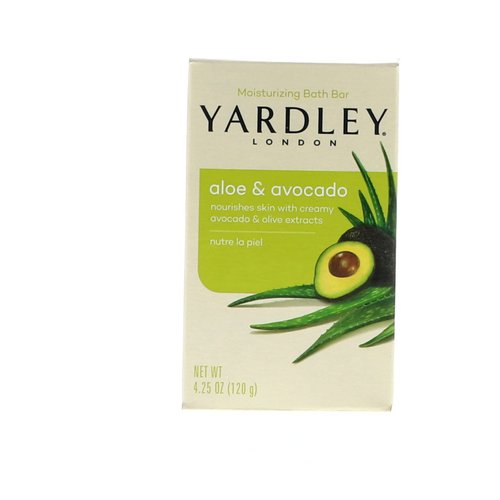 Yardley Bar Soap, Botanical Aloe & Avocado, 4.0 Ounce (Pack of 7)