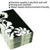 100Count 3-Ply Super Stick Guest Napkin Bathroom Napkin Hand Towels Paper Disposable Decorative Personalized Dinner Luncheon 8"*4” Black Flower