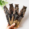 Symbol of LUCK & Knowledge, Natural Buffalo Horn Comb, Ox Horn Comb Anti-Static, Luxury Double Pigeon, Buffalo Horn Hair Comb for Anti Static Massage (Owl)