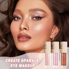 ZHISHUDL 3Pcs Glitter Eyeshadow Liquid Glitter Eyeshadow,Long Lasting Waterproof High Pigmented Shimmer Sparkling Glitter Eye Shadow,Shiny Eye Glitter Makeup