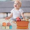 BYFWH 5 in 1 Montessori Baby Toys for 6-48 Months,Shape Sorters Stacking Cups,Rings Toy Links,Soft Stacking Rings,Blocks Set,Soft Animals Toys Shape Sorters for Toddlers 1-3