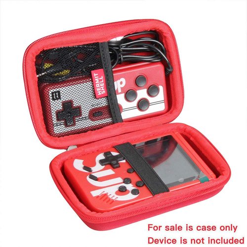Hermitshell Hard Travel Case for Trovono/JAFATOY/GAMPLAE/Anyando/HIJJJPS Classical FC Games Handheld Game Machine Retro Mini Game Player (Not Include The Handheld Game Console ) (Red)