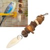 Zerodis Parrot Chewing Toys,Parrot Nut Chew Toy Birds Grinding Mouth Stick Birds Foraging Toy Bird Treat Sticks for Cockatiel Parakeet Birds