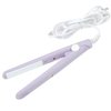 Mini Curling Iron 2 in 1 Hair Straightener and Curler Travel Size Hairstyling Iron Heating Curler for Short Hair Home or Salon Professional Hair Styling Tool (Purple) (Purple)