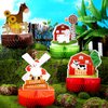 6 Pcs Farm Animals Party Decorations Honeycomb Centerpieces Farm Themed Cake Balls Table Toppers Barn Party Supplies Birthday Party Supplies for Farm Animals 3D Table Decoration Baby Shower