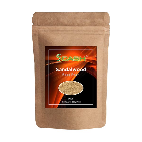 scash 7 Ounce 200gm Gram 100% Natural Pure Chandan Sandalwood Powder For Face Mask Face Pack Worship Auspicious Occasions