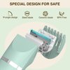 AREYZIN Waterproof Bikini Trimmer Women Electric Razor for Legs Pubic Hair Rechargeable Shaver Removal with Snap-in Ceramic Blades IP7X Washable Head,Wet and Dry Use,Green