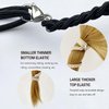 3 Packs 16" Black Elastic Spiral Hair Ties For Women, Ponytail Holders Hair Tie for Thin Fine Hair Braided Hair Ties for Wind Water Sport Hair Hands for Women's Hair Ponytail Wrap Hair Tie