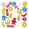 Baker Ross AR764 Christmas Glitter Foam Stickers - Pack of 120, for Kids' Christmas Crafts and Art Projects, Cards, Party Bags, and Ornaments