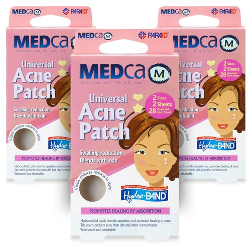 Acne Patch - (Pack of 168) Pimple Spot Treatment Hydrocolloid Bandages Absorbing Zit Cover Dots, Heart And Star Shapes by MEDca