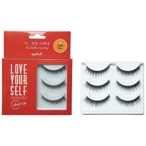 NOON'S UP Natural Looking False Eyelashes (Angel) - Eyelash Pack for Natural Looking Eyelashes | Customizable & Reusable Eyelashes | Eye-Defining Natural Lashes | Classy Lashes Natural Look (12mm)