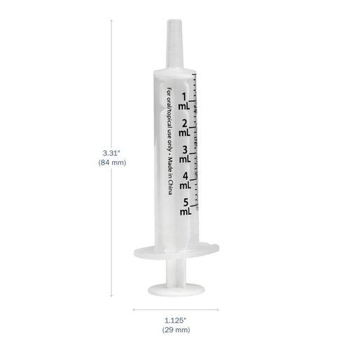 Ezy Dose Oral Syringe & Dispenser | For Liquid Medicine | 5 mL/1 TSP | (pack of 50)