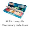 7-Day Pill Reminder Diabetic Pen Holder with Snap Tight Lids to Secure Prescription Medication, Vitamins and Other Diabetic Supplies