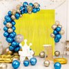 Macaron Yellow Metallic Tinsel Foil Fringe Curtains, 2 Pack 3.3x8.3 Feet Party Streamer for Birthday Party Decorations, Halloween Decor, Foil Curtain for Bachelorette Party