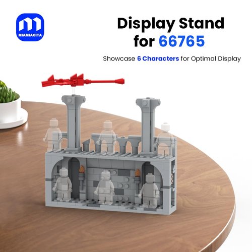 MIAMIACITA Display Stand for Lego Minifigures Dungeons & Dragons 66765, Castle Themed Display Building Set, Stand for Mini Collectible figure, Christmas Gift Idea for Fans, Adults, Kids 3+