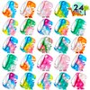 TOANWOD 24 PCS Dinosaur Party Favors for Kids: Dino Pop Keychain Fidget Toys Classroom Prizes Gifts for Students - Goodie Bag Stuffers Treasure Box Stocking Stuffers - Dinosaur Birthday Party Supplies