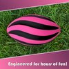 LMC Products Spiral Foam Football - Soft Foam Football for Kids - Each Quality Kids Football is 9 Inches - Adult & Toddler Football Youth - Small Football (Pink & Black)
