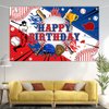 Avezano Baseball Happy Birthday Backdrop Banner Baseball Birthday Party Decorations Baseball Sports Themed Birthday Party Banner for Boys Kids Teens 70.8 x 43.3 Inch