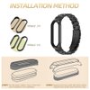 MIJOBS Mi Band 7 Mi Band 6 Strap for Xiaomi Mi Band 5 4 3, Stainless Steel Watch Band Metal Replacement Bracelet Wristband for Mi Smart Band 5