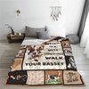 Basset Hound Dog Blanket Cute Basset Dog Decor Throw Blanket Super Warm Soft Plush Lightweight Fleece Flannel Animal Blanket Gifts for Girls Women Boys for Winter Couch Bedding 40"X50"