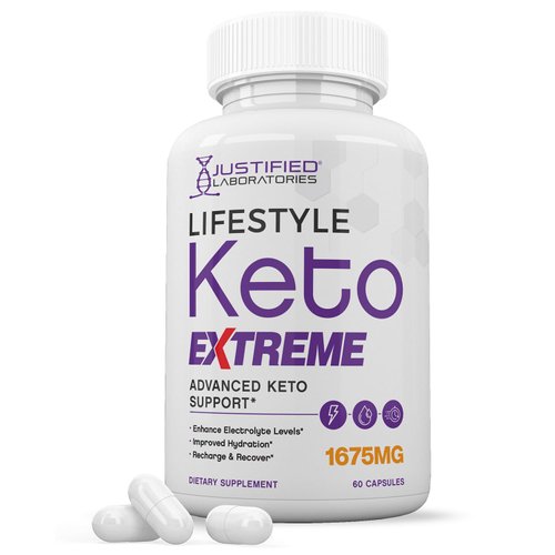 Lifestyle Extreme Keto Extreme Pills 1675MG New & Improved Formula Contains Apple Cider Vinegar Extra Virgin Olive Oil Powder Green Tea Leaf 60 Capsules