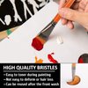 Paint Brushes Set for Acrylic Painting - SYCYKA 10pcs Flat Paint Brushes for Kids Classroom Acrylic Watercolor Oil Painting Canvas Face Painting Touch Up, Orange