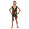 KO Sports Gear - Unisex Wrestling Singlet (Paint Splatter, Youth Medium)