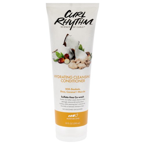 Curl Rhythm Hydrating Cleanser Conditioner - Co-wash with Shea, Marula, and Coconut - Curly Hair Conditioner - Removes Dirt and Buildup - 10 oz