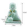 Gralara Little Monk Figurine, Solar Dancing Toys Shaking Head Dolls, Buddha Monks Statue Car Ornament, Bobble Head Toy for Home Office Desk Decor, Green, S