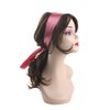 AllMatchWigs 2pcs Edge control soft satin headband 2.3in width hair wrap bands 20 color choice (deep pink)
