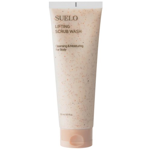 Suelo Collagen Scrub Wash 8.45 fl oz (250ml): Deep Cleansing and Exfoliation with Walnut Shell, Tapioca; Daily Skincare for All Skin Types, Hydrating and Radiant Finish