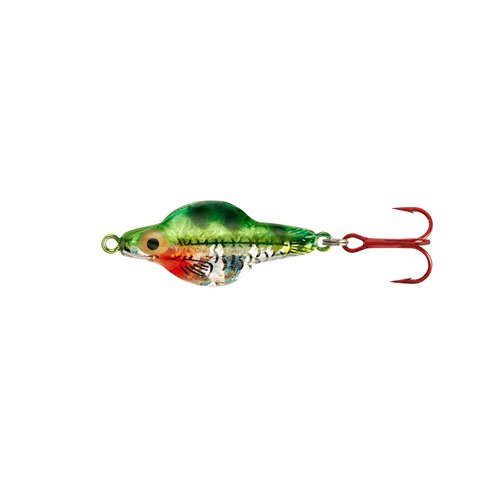 Lindy Rattl'N Flyer Spoon Hybrid Ice Fishing Lure Jigging Spoon, Perfect Perch, 1/4 oz