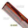 Kent 16T Fine Tooth Comb and Wide Tooth Comb for Hair, Kent Beard Comb and Mustache Comb for Hair Styling, Travel Comb Grooming for Men and Women