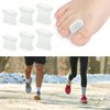 16pcs Gel Toe Separators, Soft Silicone Toe Straighteners Comfortable Toe Spacers Corrector Toe Spacers for Men Women Overlapping, Crooked, Valgus Toes (White)