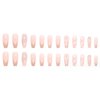 Hkanlre Pink Press on Nails Butterfly Coffin Fake Nails Tips Full Cover French False Nails for Women and Girls 24PCS