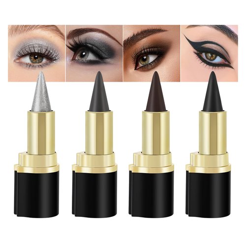 Lucoss Gel Eyeliner Pencil, Eyeliner Pencil Waterproof Smudge Proof Eyeliner Pen Black Face Paint Stick Eye Black Sticks Halloween Makeup Smooth Black Eye liner Pencil for Women