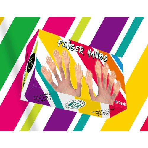 DR DINGUS Finger Hands (10 Pack w/Gift Box) – Premium Rubber Little Tiny Finger Hands – Fun and Realistic Design – Ideal for Puppet Show, Gag Present, Fun for All Kids!
