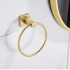 FORBATH Gold Toilet Paper Holder Towel Ring, Brushed Gold Bathroom Hardware, Hand Towel Holder Toilet Tissue Roll Holder Set, Wall Mount SUS304 Stainless Steel Bath Accessories, 2pcs