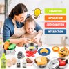 Hohosunlar Kids Pretend Play Kitchen Accessories Set, 38Pcs Stainless Steel Play Pots Pans Sets for Kids, Toy Cookware Cooking Utensils Play Food Dish Toddler Kitchen Playset Gifts for Boys Girls