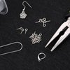 Abeillo 300 Pieces Small Screw Eye Pins 3 Sizes Screw Threaded Eye Pin Hooks Mini Stainless Steel Eyelet Screws Hooks for Jewelry Making DIY Art Craft (0.16 x 0.3 0.16 x 0.4 0.2 x 0.47) Inch