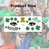 NALoRa St. Patrick's Day Temporary Tattoos, 10 Set Shamrock Face Tattoo Stickers Irish Saint Patrick's Day Stickers Party Supplies Decoration Green Clover Tattoos for St. Patrick's Day Parade