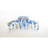 Generic White blue yellow floral hawaiian style hair claw clamp clip