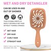Detangling hair brush,Untwisted scalp haibrush,Flexible bristles, anti-static massage paddlebrush, suitable for Wet and Dry Detangle for Men and Women (Orange)