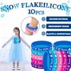 U-PTYTM 110Pcs Snowflake Birthday Party Favors Supplies kids Girl Winter Party Decorations Set Include Stickers, Hair clips, Necklaces, Rings, Hair Ties, Hair clips, Bracelets