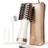 Hair Trends Travel Hair Dryer Brush, Nano Titanium 2 Inch One Step Hair Dryer & Styler Volumizer, Mini Oval Hot Air Brush, White and Rose Gold, HB004