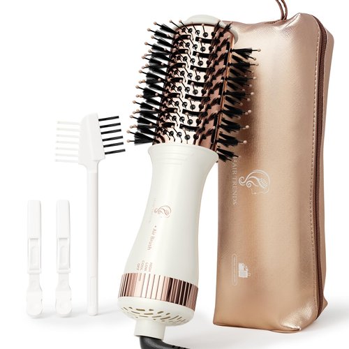 Hair Trends Travel Hair Dryer Brush, Nano Titanium 2 Inch One Step Hair Dryer &amp; Styler Volumizer,...